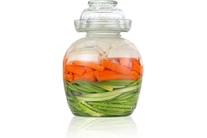 KDAMGOQE Contenitori kimchi, contenitore sottaceto 2, 5 L VARI DI FERMAZIONE DEL CAMERIO CHIMICI CONTRADETTORI DI KIMCHI CON CAP COTOPA VERATRO VERA TRASPARENT