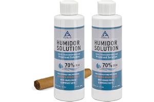 Aunlix Humidor Solution, Cigarr humidorlösning för ciagrr Luftfuktare 200ml x 2 pcs -Bibehåller 70% RH för Cigarrhumidor luft