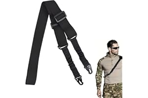 SIXHAOBU Fionda Tattica per Fucile, Cinghie per Fucile 2 Punti, Regolabile Antiscivolo Cinghia Tracolla, Cinghia per Fucile da Caccia per Airsoft Adatta per Sport all'Aperto e Caccia