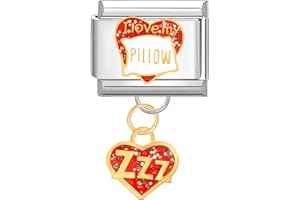 Quiges - 9mm Italian Style Charm Module Stainless Steel "I Love Me" - Cushion Charm for Italian Bracelets
