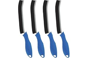 TQRR 4 Pièces Brosse Nettoyage Salle de Bain - Brosse à Joint Carrelage Poil Dur pour Cuisine et Fenêtre Éviers Toilettes WC Baignoire Carrelage Sol (4, Bleu Lichen)