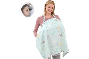 HBINGL Breastfeeding Cover, Breastfeeding Cover Up, Adjustable Breast Feeding Cover, Breastfeeding Shawl for Full Privacy Breastfeeding Protection,Nursing Cover Breastfeeding