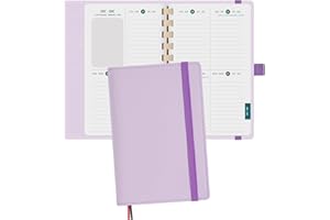 BEZEND Agenda 2026 Settimanale Piccola Spirale 17 x 11 cm, Diario Tascabile da Gen a Dic 2026 con Slot per Schede, Portapenne Autoadesivo, Copertina Morbida in Pelle PU, Lila