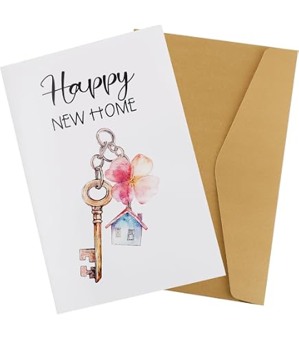 Biglietto Di Auguri Con Gatto Per Nuova Casa – Divertente E Carino, 145x145 Mm, Con Adesivi Inclusi, Per Compleanni E Traslochi
