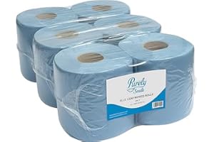 BLAKE & WHITE Tecman Centrefeed - Rollo de papel de aluminio (2 capas, 178 x 400 hojas), color azul