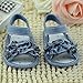 DEHANG Baby Girls Toddler Jean Sandal Shoes Little Kid Indoor Shoes Blue 9-12 Month