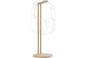 GEEKRIA Aluminum Alloy Headphone Holder for Over-Ear Headphones, Gaming Headset Holder, Desk Display Hanger with Solid Heavy Base, Compatible with Bose, Sony, AKG, ATH, JBL (Champagne Gold)