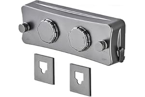 ‎DOMIGARD Domigard Ausziehbare Wäscheleine Edelstahl,Wäscheleine Ausziehbar Wand,Einstellbarer Spannknopf für zusätzliche Unterstützung, Anti-Sag-Design, geeignet für Balkon, Waschküche, Schlafzimmer (grau)