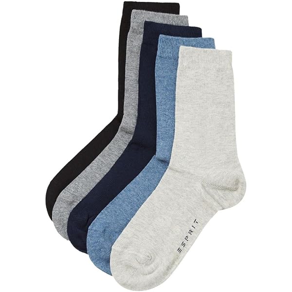 ESPRIT Foot Logo Collants Mixte Enfant Coton Biologique Durable Blanc