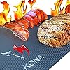 Kona Beste Bbq Grillmatte 600 Grad Matten Mit Antihaftbeschichtung Schwere Qualitt 2 Stck 7 Jahre Garantie