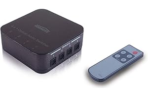 Switch Audio Toslink – Marmitek Connect TS41 – Przełącznik Audio – Optyczny – 4 Wejścia / 1 Wyjście – S/PDIF – Częstotliwość Próbkowania 192 kHz – Dolby Digital – DTS – Przełącznik Kabla Optycznego