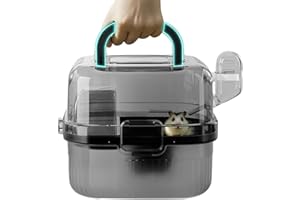 YANZISURA Cage Portable Transport pour Hamsters et Rongeurs avec Bouteille d'eau