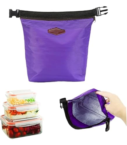 Lunchtas Herbruikbare Kleine Lunchbox voor Mannen Vrouwen Geïsoleerde Draagbare Lunchbox voor volwassenen Geschikt voor School Werk Picknick (grijs