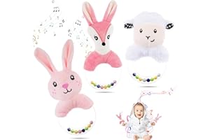 HAGOT 3 szt. grzechotka dla niemowląt, 0-12 miesięcy, miękka grzechotka dla niemowląt, prezent dla niemowląt, małych dzieci, chłopców i dziewczynek