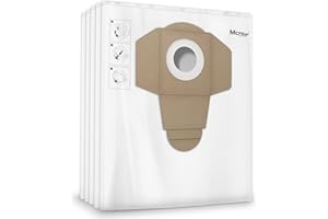 McFilter I 10 bolsas para aspiradora de 20 litros compatible para aspiradora húmeda Einhell de 20 litros I Bolsa de recogida de suciedad adecuada para 2351152 I Bolsa - tipo DSM 37