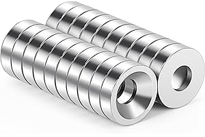 Wukong Magnes neodymowy 8 x 3 mm, 20 sztuk o dużej mocy, mały magnes z otworem w doniczce, nadaje się do czarnej tablicy, kuchni, narzędzi, majsterkowania