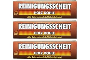 pyro feu 3X Reinigungsscheit Entrußer für Holz & Kohle