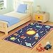 FunkyBuys® Kids Childrens PLANETS GALAXY (100 x 133cm) Rug Mat Modern Design Play Mat Nursery Rugs Non Slip - 3 Sizes Best Price