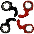 MRTURK REVHQ 4 Pack Keychain Spinner Fidget Ring Toy,Keychain Spinner Fidget Ring Metal Key Chain Spinner Fidget Ring Type Toy for Man Women and Kids