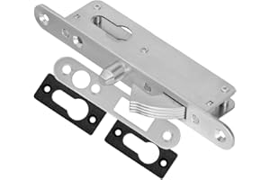 Kotarbau H-35 Serrure à crochet pour porte coulissante Serrure à encastrer avec gâche en acier galvanisé résistant à la corrosion