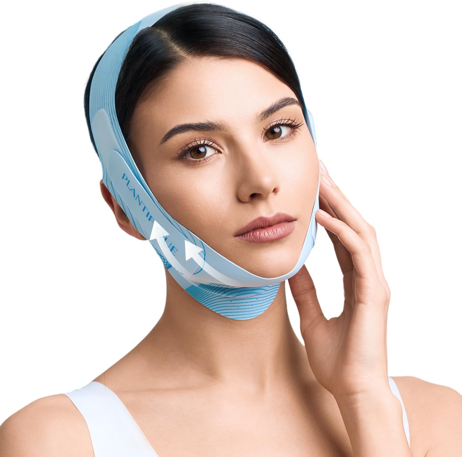 PLANTIFIQUE Mentonera Papada Reutilizable - Máscara Correa Transpirable - Mascarilla Facial V-Line Lifting Face Mask Chin Strap