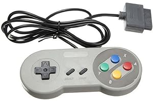 Manette SNES Compatible Super Nintendo – Long Câble 1,80 m – Contrôleur avec Boutons A/B/X/Y – Straße Game