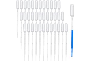 EPISKEY 200 pezzi Pipetta Contagocce, Pipette Trasferimento 1ml, Pipette monouso in plastica,Pipetta Graduata per laboratori, insegnamento in classe, flaconi contagocce, dispensazione di cosmetici (1ml) (1ml)