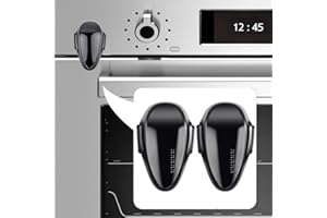 WEKUW 2 Pièces Protection four Bebe Verrou de Sécurité pour le Four,Bloc Porte Securite Bebe Sécurité Domestique Errous Adhésifs Résistants à la Chaleur,Bébé, pour le Lave-linge et le Micro-ondes (Noir)