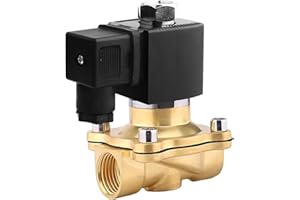 JEONDFG Magnetventil Messing,1/2" 220V AC Elektromagnetventil,Elektrisch Magnet Ventil,Brass Solenoid Valve, Messing Elektrisches Magnetventil Direktgesteuert für Wasser Luft