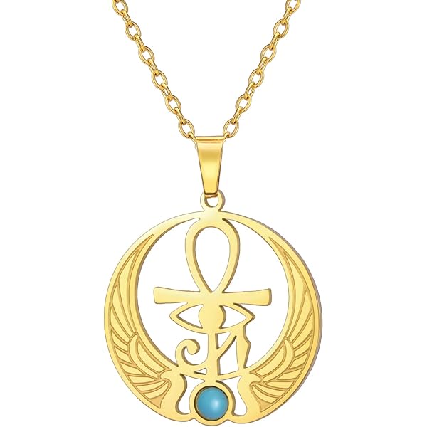 Egyptian Ankh Cross Women's Necklace - Stainless Steel Key Of Life Pendant, Choker Jewelry Gift