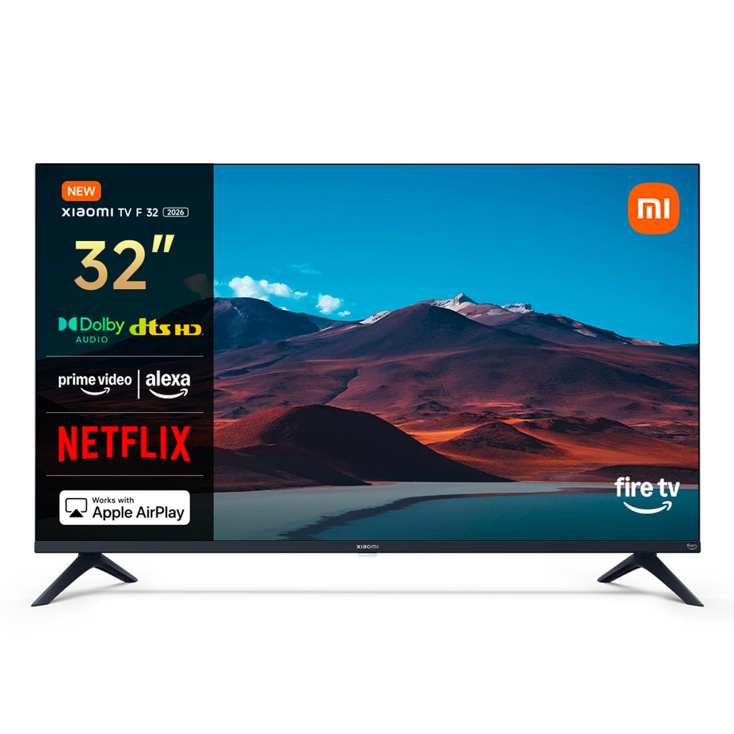XIAOMI TV F 32 Pulgadas (81 cm), HD Smart TV, Fire OS7, L32MB-FAEU | Alexa Voice Control, Dolby Audio, DTS Virtual:X, DTS-HD, Compatible with Apple AirPlay