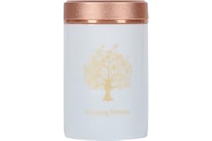 YOUDEAR MEMORIALS Kleine Urne für menschliche Asche – 7,6 cm Baum des Lebens handgefertigte Urne – schöne kleine Andenkenurnen – Mini-Urne aus Keramik – für 12,7 cm Asche