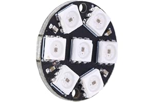 ViaGasaFamido 10Pcs LED Lamp Panel Round Ring WS2812 5050 RGB LED Driver Development Board Control Circuit Color Light Strip Module for DIY Projects and Lighting Decorations
