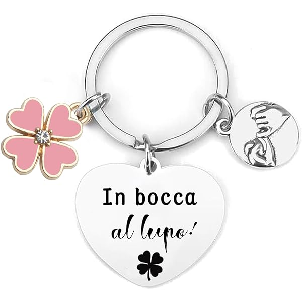 Portachiavi Portafortuna Con Messaggio | Regalo Amicizia E Amore | Acciaio Inossidabile | Idea Regalo Unico