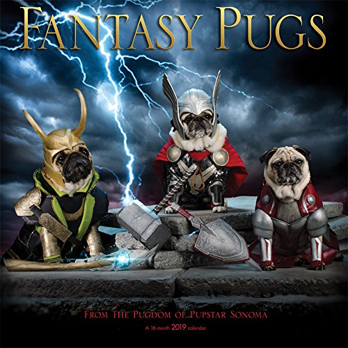 Preisvergleich Produktbild Fantasy Pugs - Phantasievolle Möpse 2019 - 16-Monatskalender (Wall-Kalender)