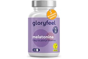 ‎GLORYFEEL Suplement czystej melatoniny, 400 tabletek (ok. 12 miesięcy), wspomaganie snu*, lepsza regeneracja, wysoka dawka wspomagająca sen, 100% wegańskie, bez dodatków i sztucznych aromatów