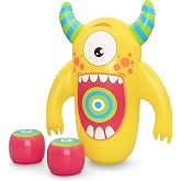 Bestway Kids Şişirilebilir Canavar Nakavt Bop &Ccedil;antası Boks Eldivenleri ile
