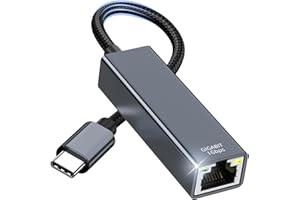 YUETUOL Adattatore USB C a Ethernet, Adattatore LAN Type-C a RJ45 Ethernet 1Gbps (Thunderbolt 3/4) Compatibile con iPhone 15 Pro, MacBook Pro/Air, Galaxy S23, Surface Book, Dell, Switch