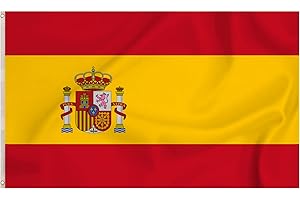 Storm&Lighthouse Bandera España Española Banderas Europa Decoracion 150 x 90 cm con ojales