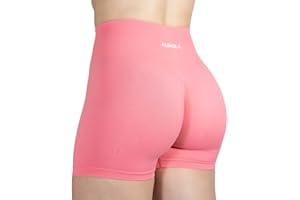 AUROLA Camo Collection Pantalones Cortos de Entrenamiento para Mujer Logotipo Sutil Sin Costuras Scrunch Gym Yoga Running Active Short