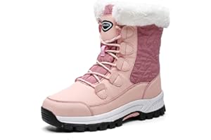 AONEGOLD Mujer Botas de Nieve Impermeable Zapatos Caliente Antideslizante Botas de Nieve Senderismo Trekking