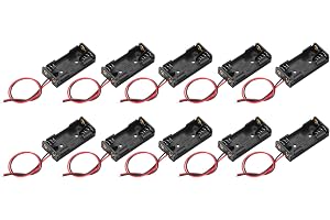 QUARKZMAN 2 x AAA 10 st batterihållare 2 sektioner 5,91 tum ledningstråd
