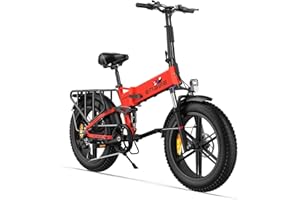 ENGWE MTB Electric Bike Folding E-Bike for Adults, ENGINE X 20"×4.0" With Thick Off-Road Tyres, 48V 13Ah Replaceable Lithium Battery Range Up To 120KM, 25KM/H 7-Speed Full Suspension Ebike