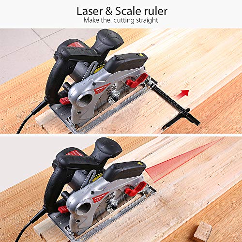 Sierra Circular 1500W, Meterk Sierra Circular (1500W 4700RPM), Corte