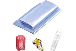 Midyrrg 100pcs Shrink Wrap Bags PVC Clear Heat Shrink Wrap 30x 16cm Transparent Heat Shrinkable Film Storage Bag Waterproof Heat Seal Bags for Small Shoes Soap Candle Clothes Diy Craft Gifts