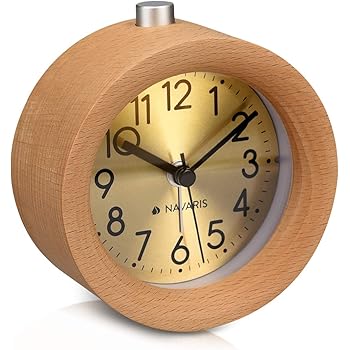 Réveil Analogique Silencieux Alimenté Par Pile Pour Bureau Et Table De Chevet