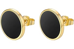 Flongo Ohrringe Edelstahl Unisex Ohrringe für Herren und Damen fake plug Ohrstecker in Mode 3-14mm Größe Ohrschmuck schwarz silber golden fake tunnel Ohrstecker hübsche minimalistische Ohrringe