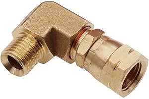 METER STAR Raccordo a gas filettato a sinistra da 1/4", raccordo a 90 gradi per il collegamento di regolatori di pressione, regolatori di gas, raccordi e tubi del gas e impianti di riscaldamento