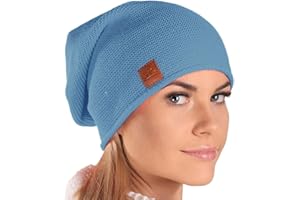 Mikos*Mütze Damen Beanie Frühling Strickmützen für Damen Chemo Damenmütze in Vielen Farben Stilvolle und Bequeme Kopfbedeckung für Frühling und Sommer Long Slouch Beanie mit hohem Tragecomfort (699)