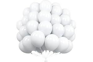 Unisun Globos Blancos, 50 Piezas 12 Pulgadas Globos Blancos Mate, Globos Blancos Para Niños Niñas Fiesta Cumpleaños Despedida Soltera Boda Año Nuevo Graduación Festival Decoraciones Aniversario